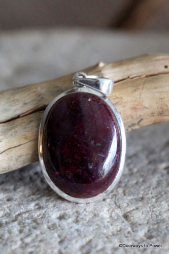 Red Ruby Crystal Gemstone Pendant