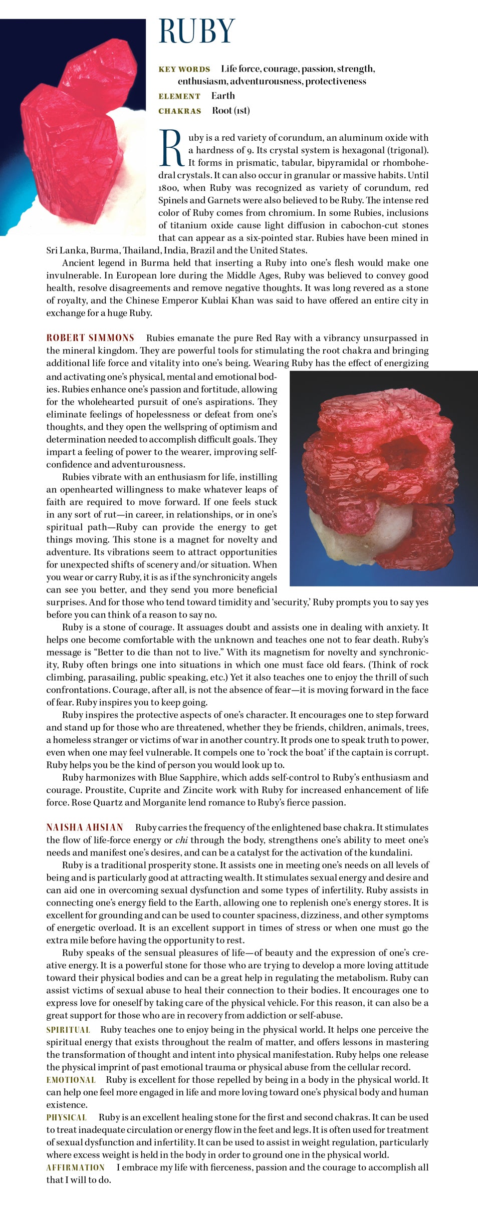 Red Ruby Cabochon Crystal Pendant .925 SS