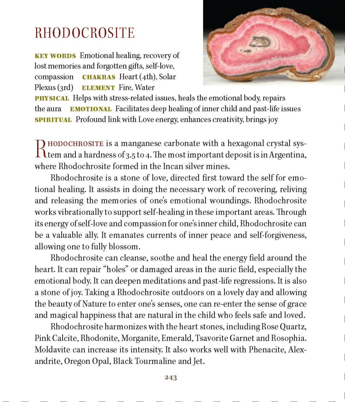 Rhodochrosite Metaphysical Properties