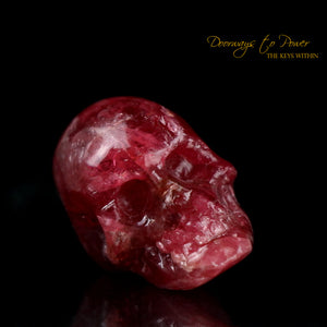  Gemmy Rhodochrosite Crystal Skull