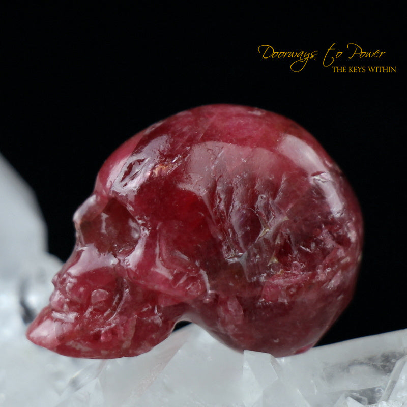  Gemmy Rhodochrosite Crystal Skull