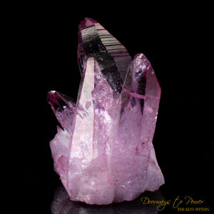 Rose Aura Lemurian Quartz Crystal Cluster