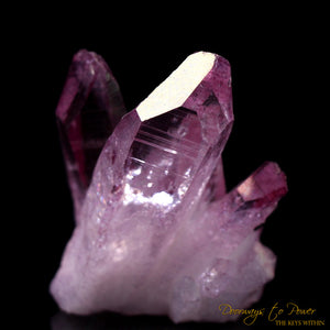 Rose Aura Lemurian Quartz Crystal Cluster
