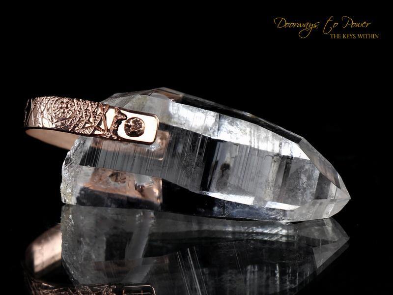 Lemurian Light Language Pendant in Rose Gold