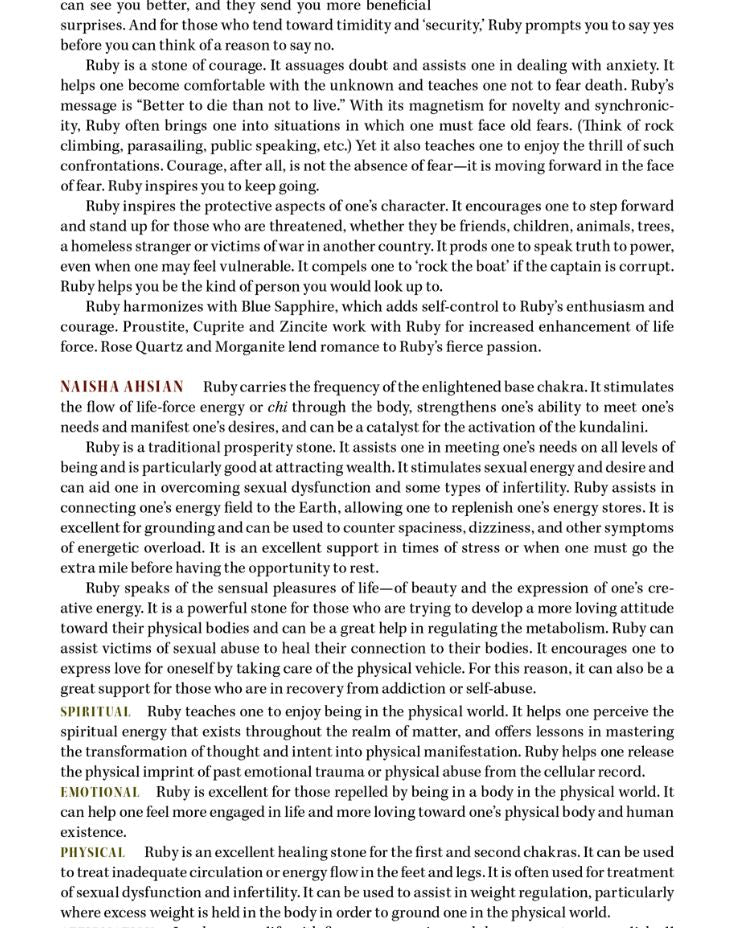 Ruby Metaphysical Properties