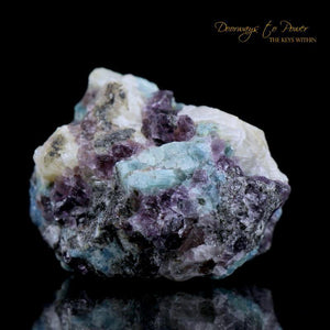 Phenacite Aquamarine Purple Fluorite Crystal