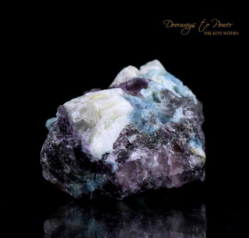 Russian Phenacite Aquamarine Purple Fluorite Specimen