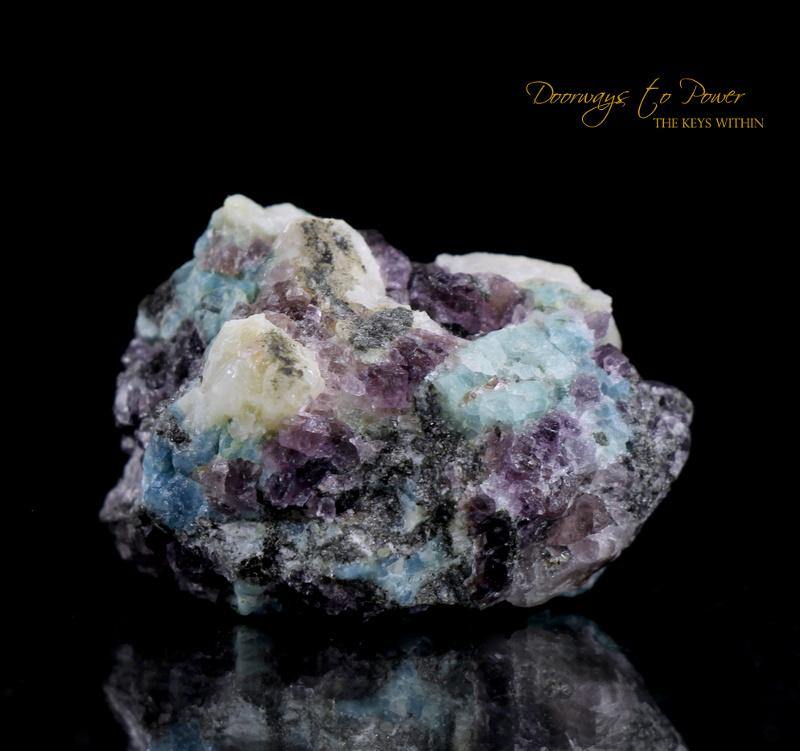 Russian Phenacite Aquamarine Purple Fluorite Specimen