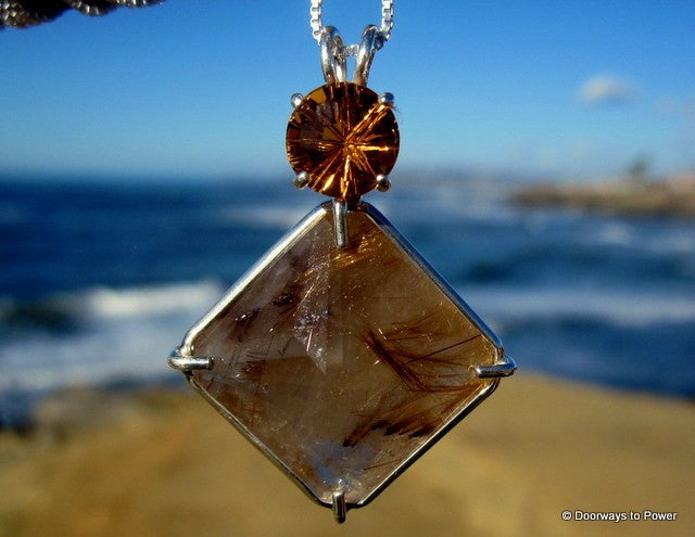 Rutilated Quartz Magician Stone Pendant