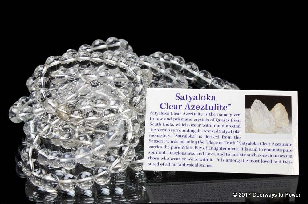 Satyaloka Clear Azeztulite Crystal Healing Energy Bracelet  CBHE-4