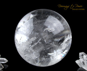 Satyaloka Azeztulite Quartz Crystal Sphere XL Rainbows 'Holy Silence' 