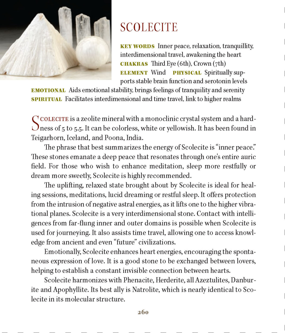 Scolecite Metaphysical Properites