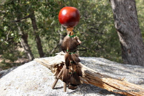 Shamanic Gourd Rattle 16.6"