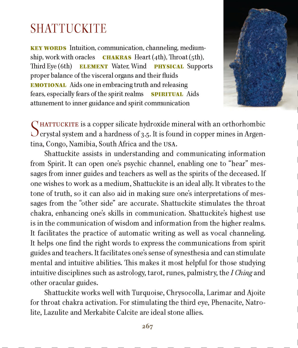 Shattuckite Crystal Specimen 