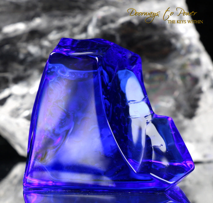 Siberian Blue Quartz Crystal Altar Stone