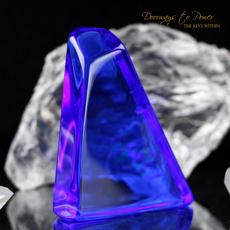 Siberian Blue Quartz Crystal Altar Stone