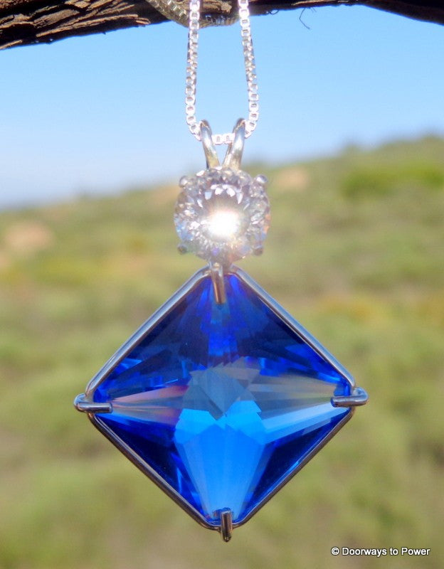 Siberian Blue Quartz Magician Stone Pendant Blessed & Energized