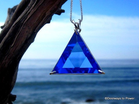 Siberian Blue Quartz Star of David Vogel Crystal Pendant
