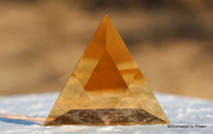 Siberian Gold Quartz Star of David Altar Stone
