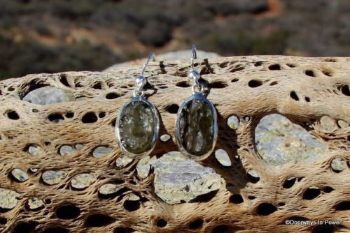 Moldavite Tektite Earrings Synergy 12 Stones