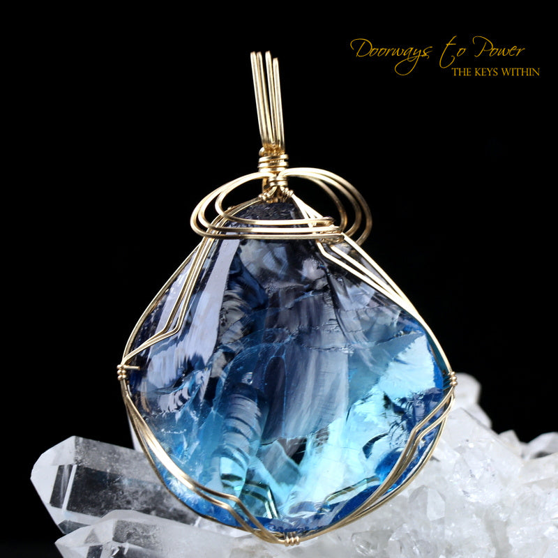 Sirius Blue Oracle Eye Andara Pendant 14k