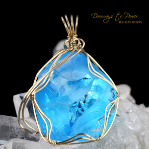 Sirius Blue Oracle Eye Cosmic Ice Andara Pendant 14k