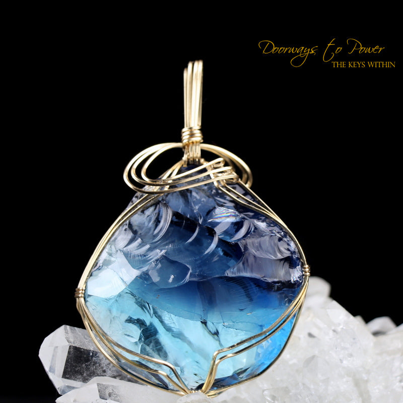 Sirius Blue Oracle Eye Andara Pendant 14k