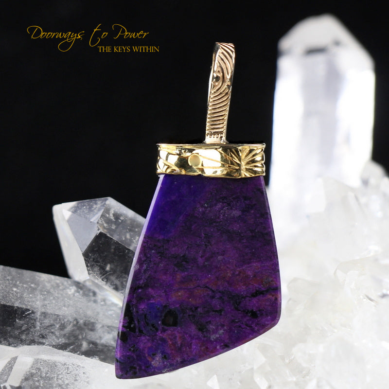 Sugilite Light Language Crystal Pendant™ 'Beacon of Light' 