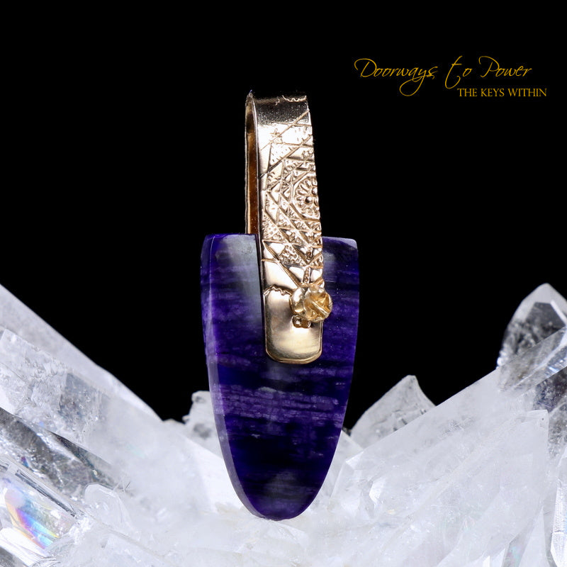 Sugilite Light Language Crystal Pendant™ 'Beacon of Light' 