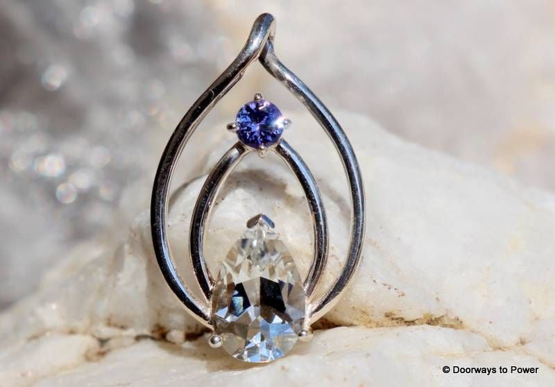 Tanzanite & Herkimer Diamond Celestial Pendant