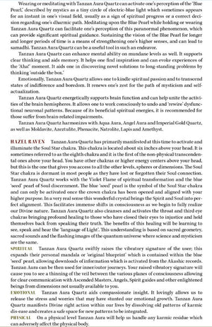Tanzan Aura Properties Book of Stones