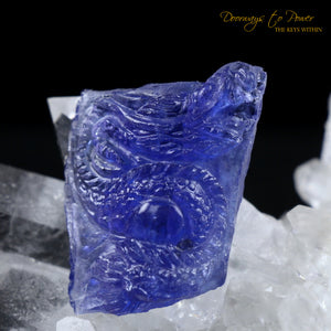 Tanzanite Crystal Dragon Carving