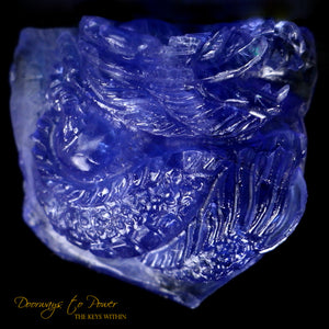 Tanzanite Gemstone Crystal Dragon Hand Carved 