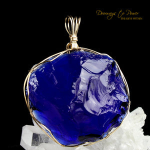 Tanzanite Fire Andara Crystal Pendant 14k 'Galactic Re Calibration'