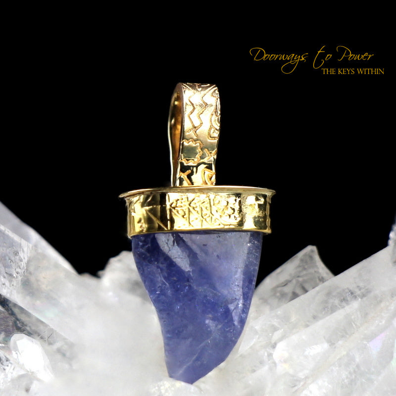 Tanzanite Light Language Crystal Pendant ™ 14k
