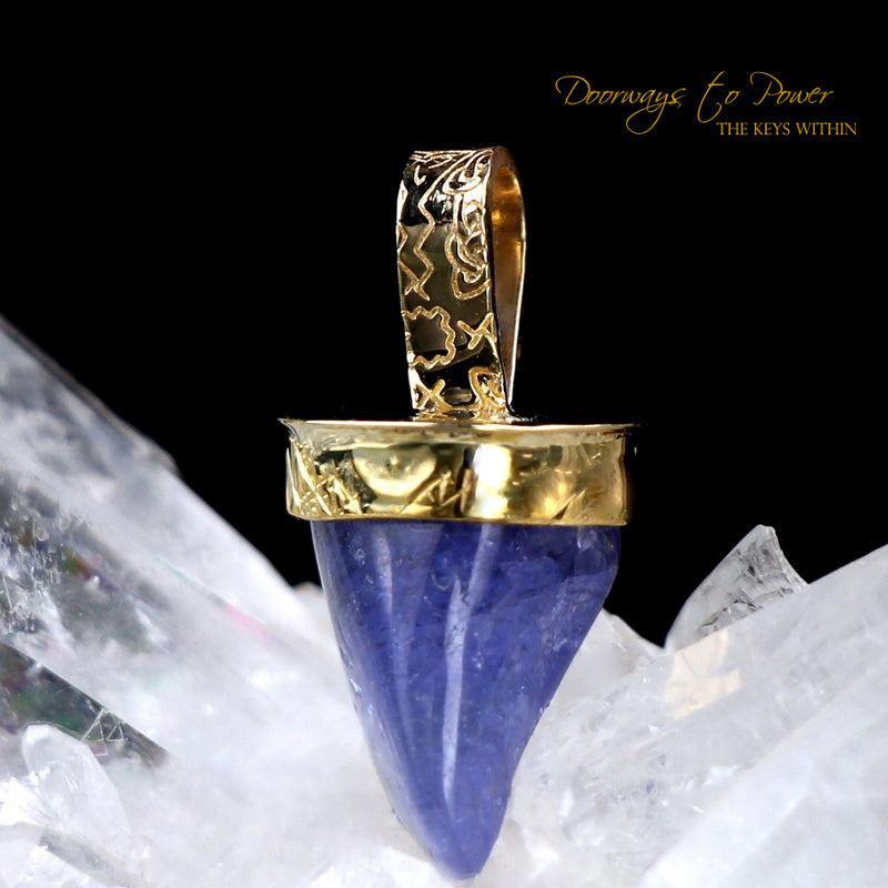 Tanzanite Light Language Crystal Pendant ™ 14k
