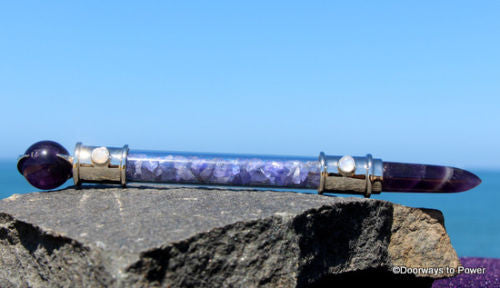 Tanzanite Amethyst & Moonstone Healing Wand