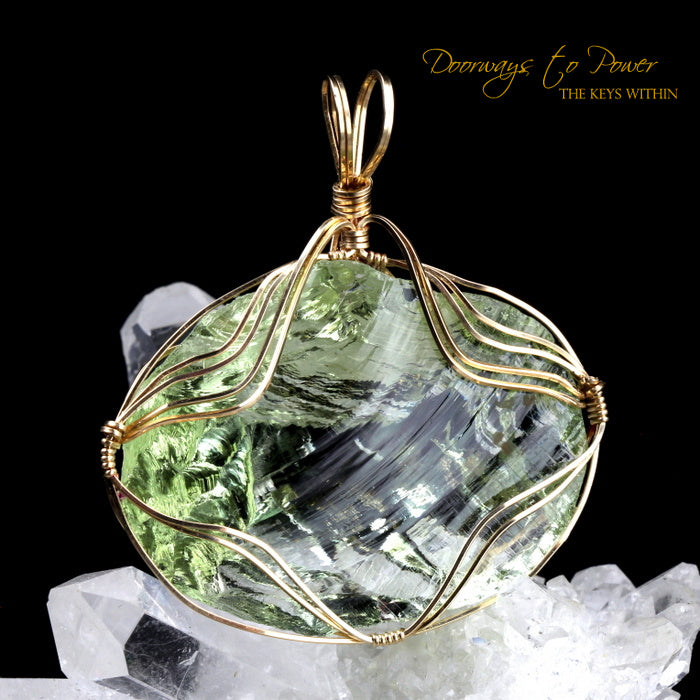 Terra Olive Earth Shaman Andara Pendant 'One Who Sees in the Dark'