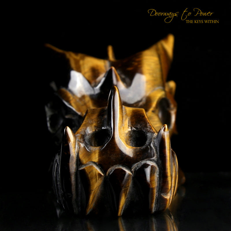 Tiger Eye Dragon Carving 