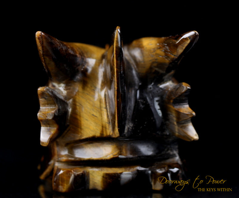 Tigers Eye Dragon Crystal Carving
