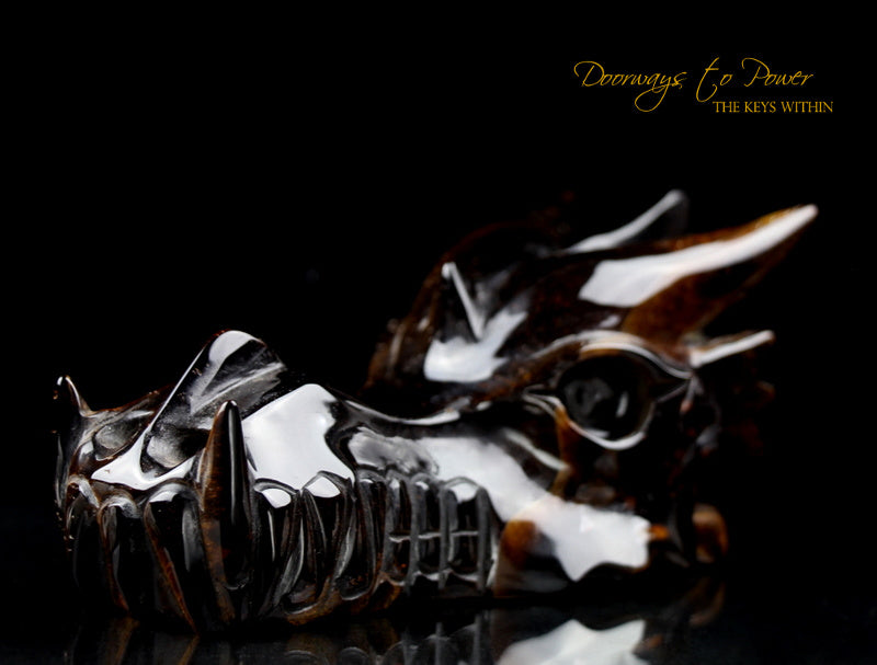 Tigers Eye Dragon Crystal Carving