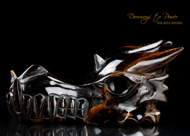Tigers Eye Dragon Crystal Carving