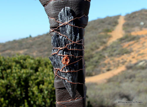 Turkey Smudge Fan - Black Kyanite Protection
