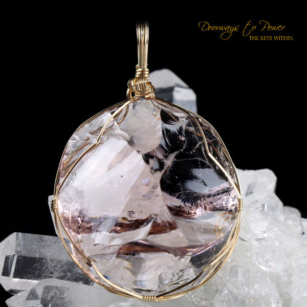 VENUSIAN PINK Andara Crystal Pendant 14k 
