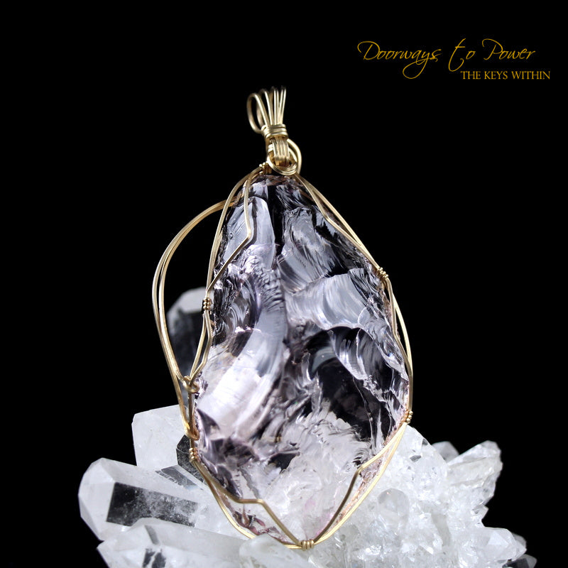 VENUSIAN PINK Andara Crystal Pendant 14k 'Soul Star Love' 