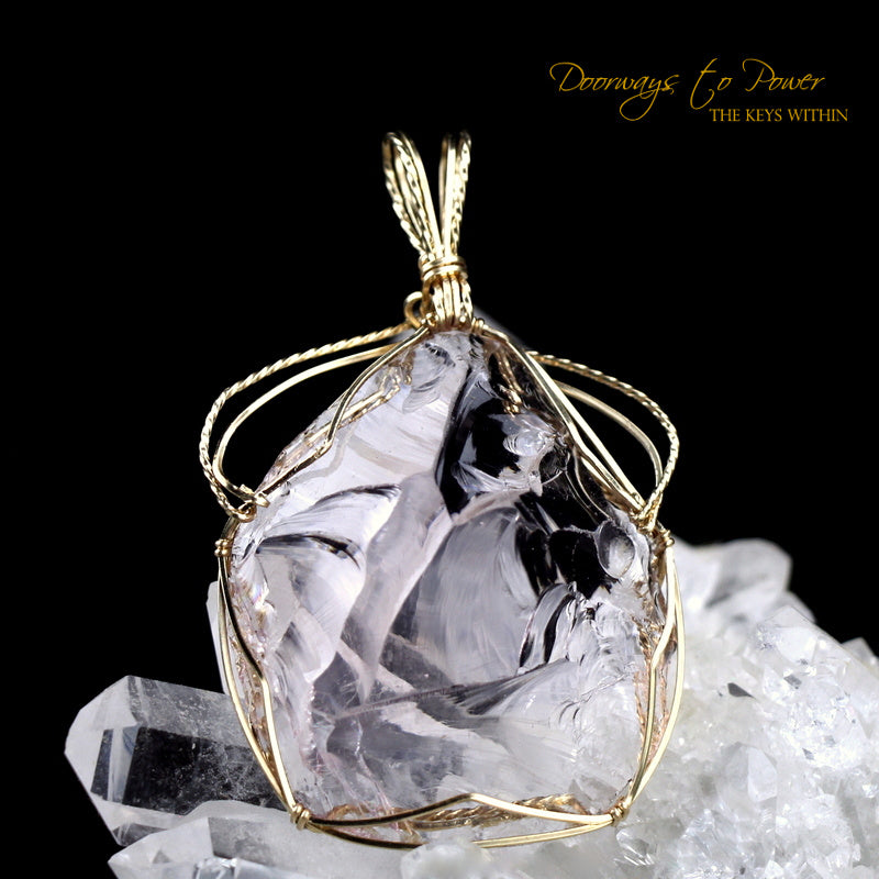 VENUSIAN PINK Andara Crystal Pendant 14k 'Soul Star Love'