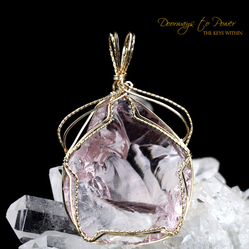 VENUSIAN PINK Andara Crystal Pendant 14k 'Soul Star Love'