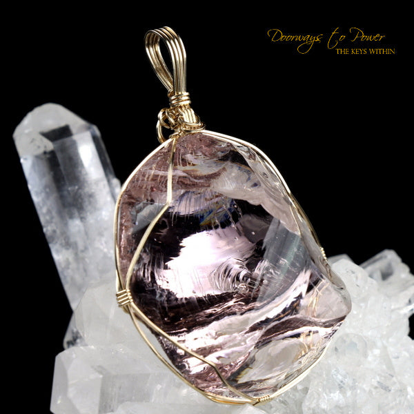 14k VENUSIAN PINK Andara Crystal Pendant 