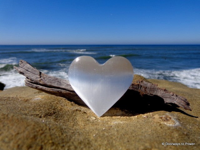 Selenite Crystal Heart