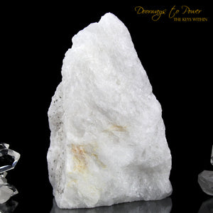 White Azeztulite Crystal Altar Stone Azozeo Activated